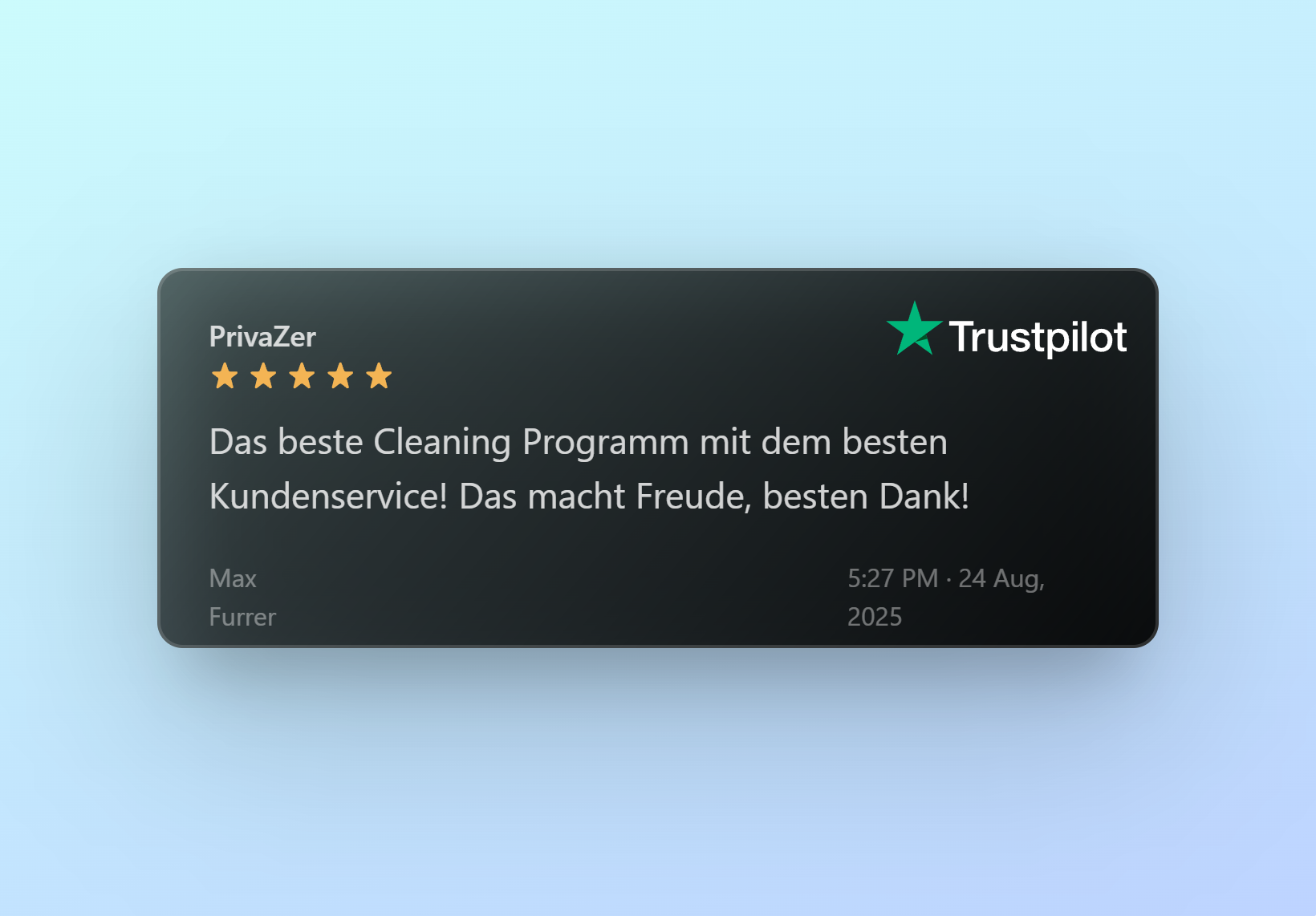 Das beste Cleaning Programm mit dem besten Kundenservice!