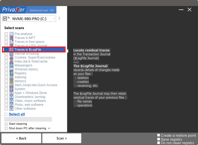 Jak wyczyścić pozostałości w pliku $LogFile NTFS w Windows