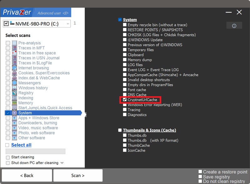 How to clear the CryptnetUrlCache certificate validation cache on Windows
