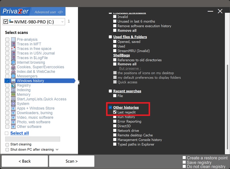 How to clear the last Registry Editor location on Windows (Last regedit / LastKey)