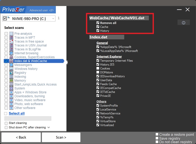 Jak wyczyścić WebCacheV01.dat w Windows